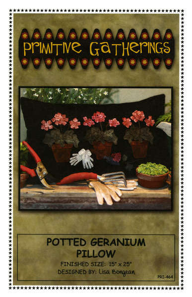Potted Geranium Pillow