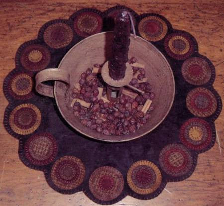 Primitive Wool Candle Mat