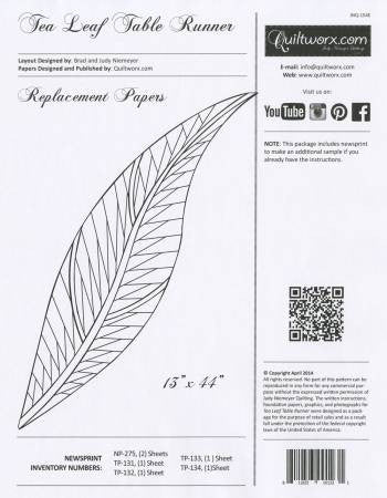 Extra Paper Tea Leaf Table Runner