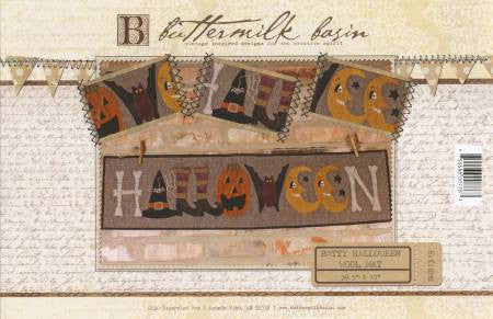 Batty Halloween Wool Mat.