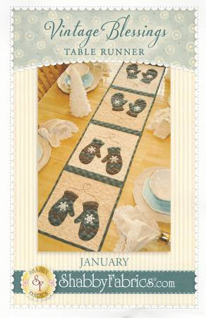 Vintage Blessings Table Runner - January