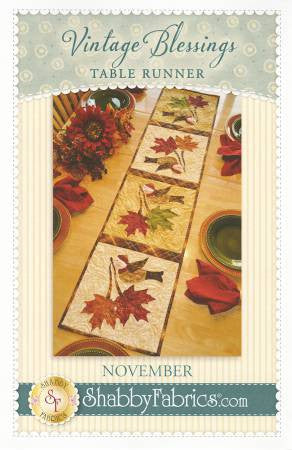 Vintage Blessings Table Runner - November