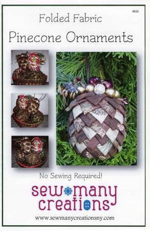 Folded Fabric Pinecone Ornaments