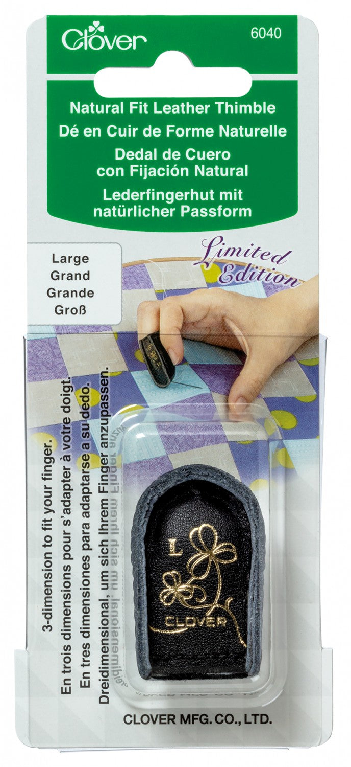 Natural Fit Leather Thimble by Clover Needlecraft