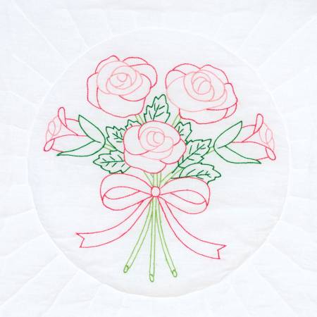 18in Quilt Blocks Bouquet of Roses by Jack Dempsey Inc