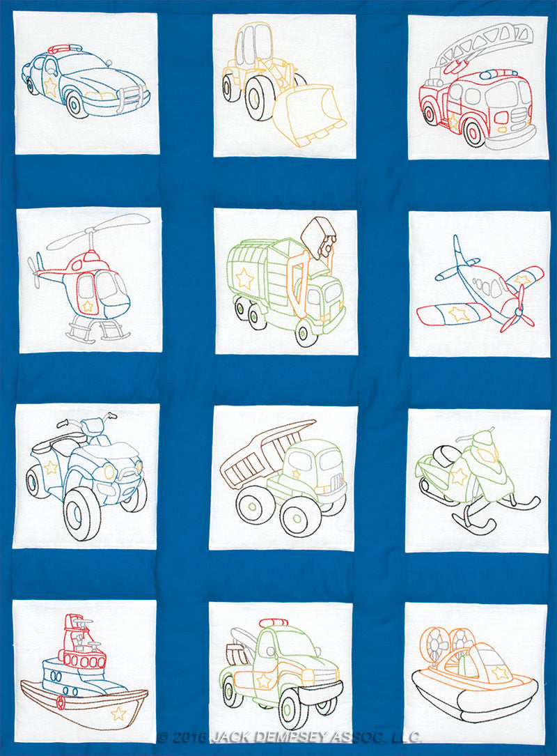 9" Quilt Square Theme Rescue Vehicle