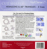 Quilt Sense Hexagons & 60 Degree Triangles 3 Sizes