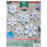 Felt Christmas ornaments snowflake kit