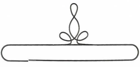 20in Heirloom Split Bottom Hanger Silver