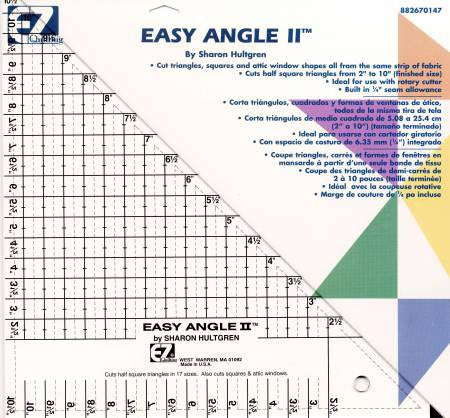 Easy Angle II Triangle Ruler 10-1/2in