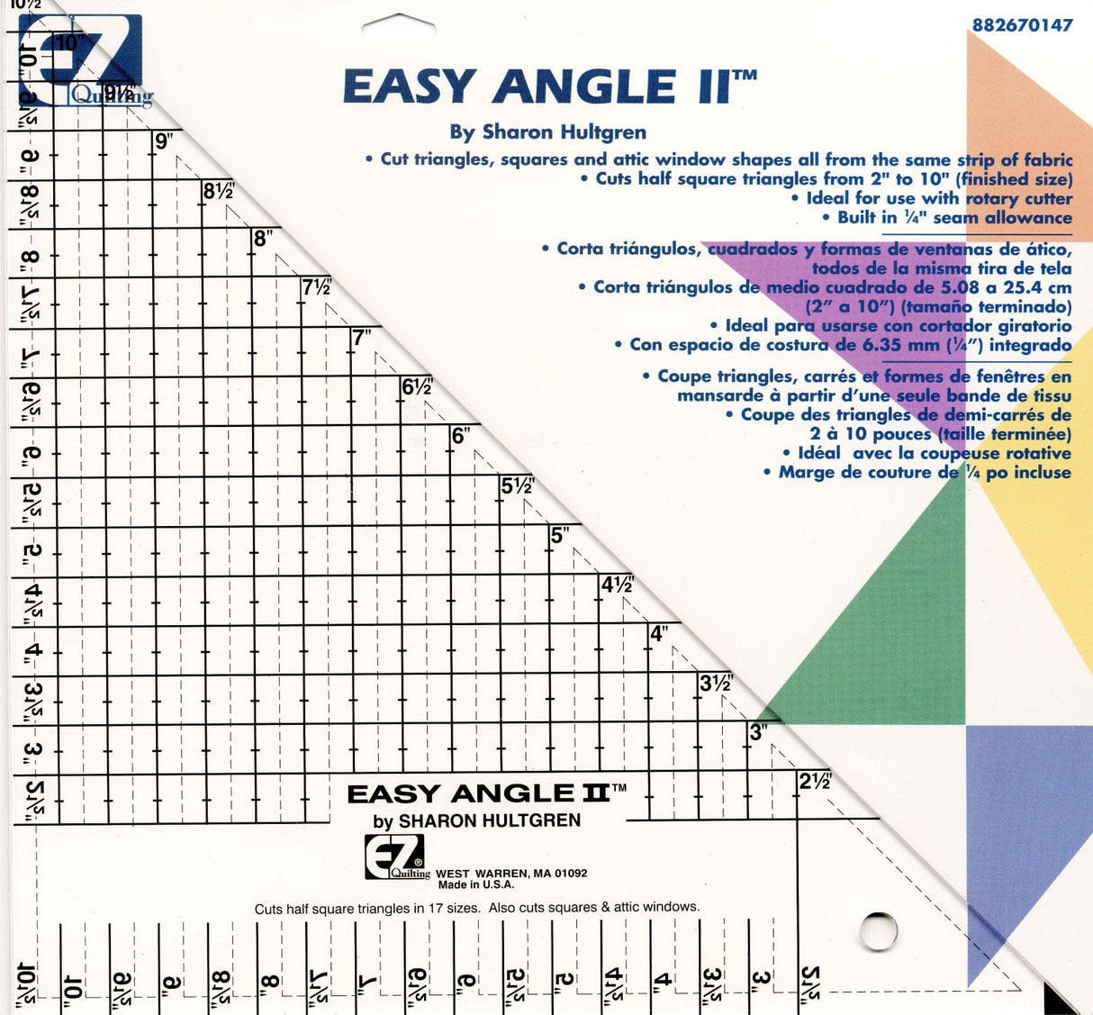 Easy Angle Ii Triangle Ruler 10-1/2in