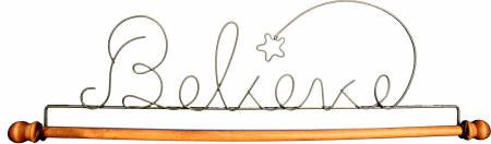 16in Believe Hanger Silver