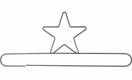 20in Star Split Bottom Hanger Silver