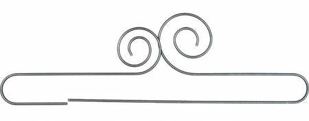 16in Double Scroll Split Bottom Silver Tex Hanger