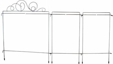 12in x 12in Meandering Tri-Stand Hanger Silver Tex by Ackfeld Manufacturing
