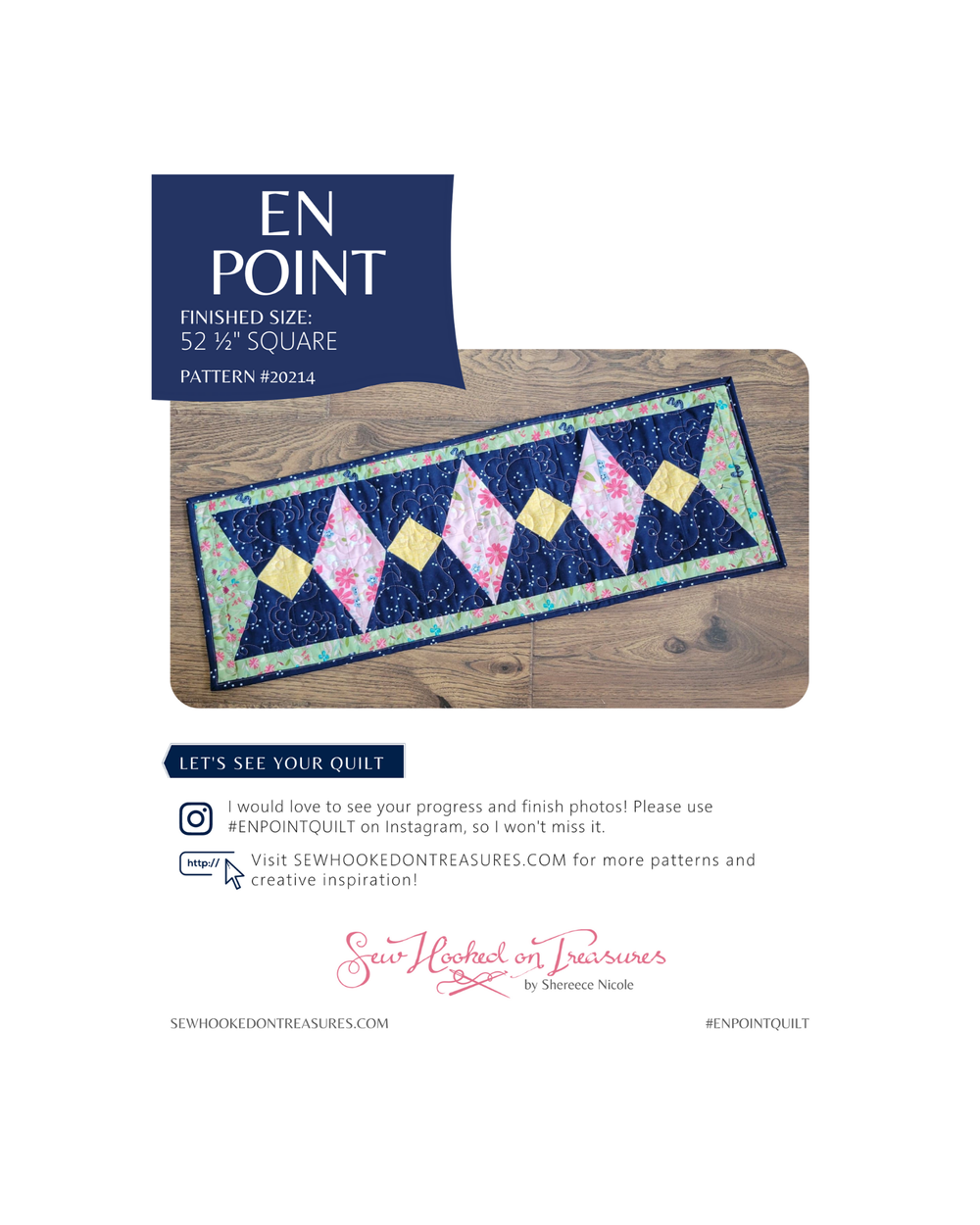 En Point Downloadable Pattern fom Sew Hooked On Treasures