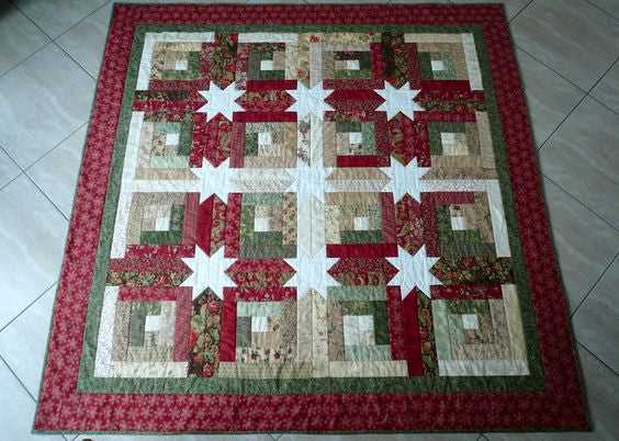 Just One Jelly Roll - Log Cabin Hidden Stars