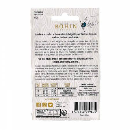 Back of the Silicone Needle Puller Large and Medium 2pk