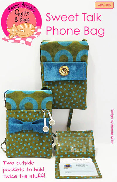 Sweet Talk Phone Bag Pattern by Among Brenda's Quilts and Bags