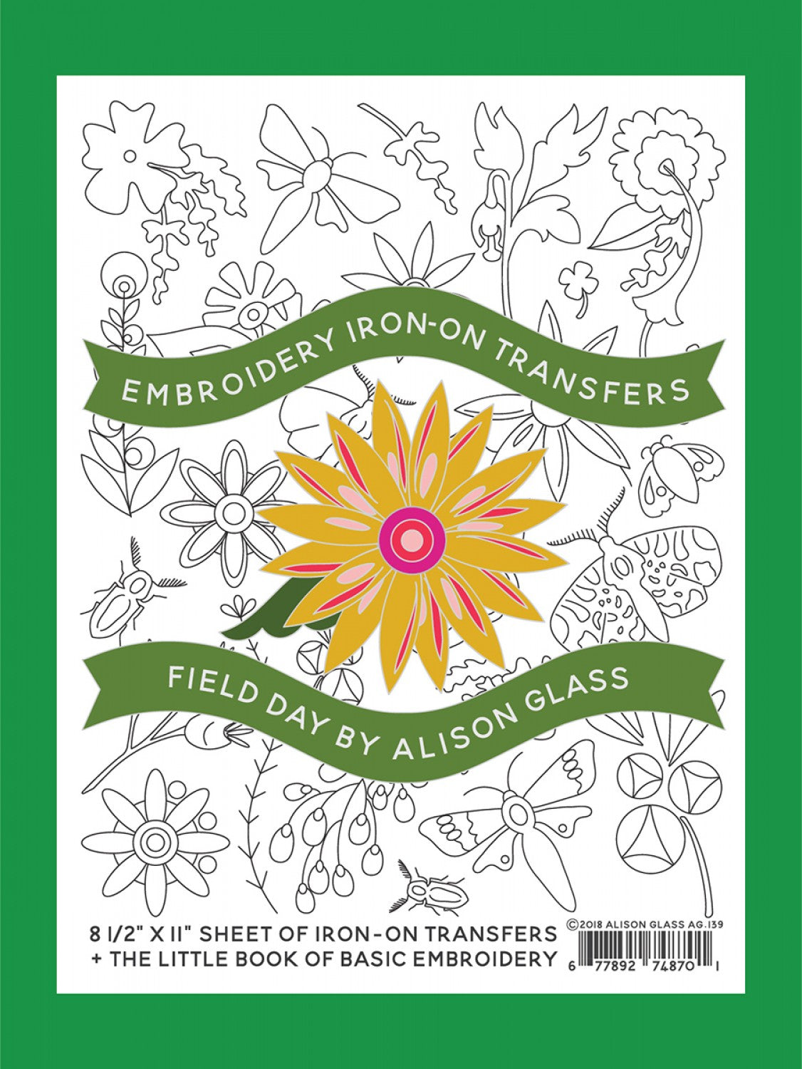 Embroidery Iron-On Transfers Field Day