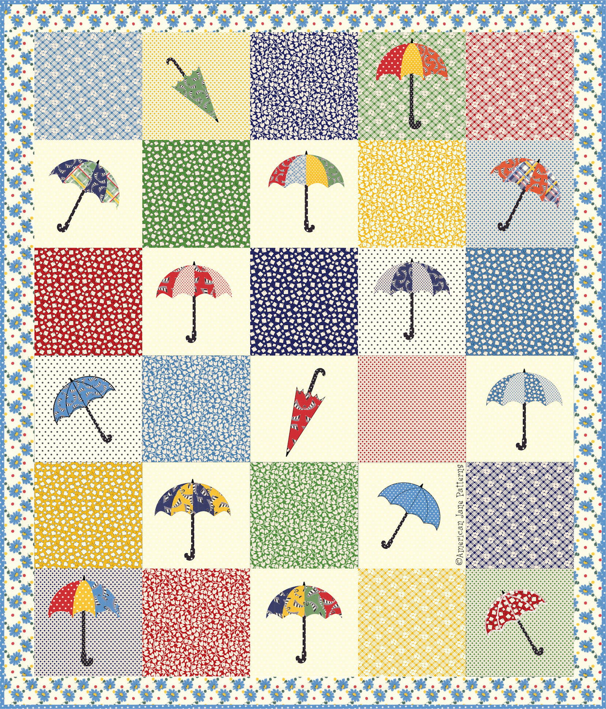 Showers To Flowers Quilt Pattern by American Jane Patterns
