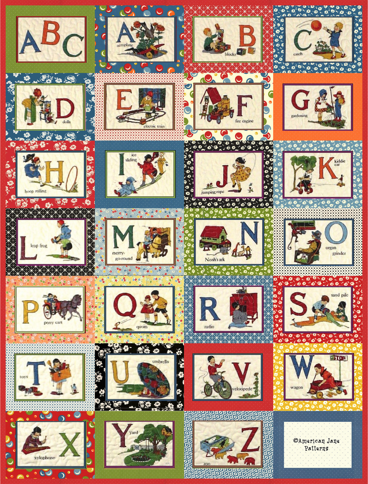 ABC Quilt Downloadable Pattern by American Jane Patterns