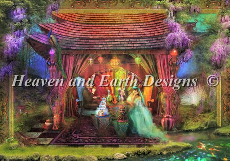 A Mad Tea Party Cross Stitch by Aimee Stewart