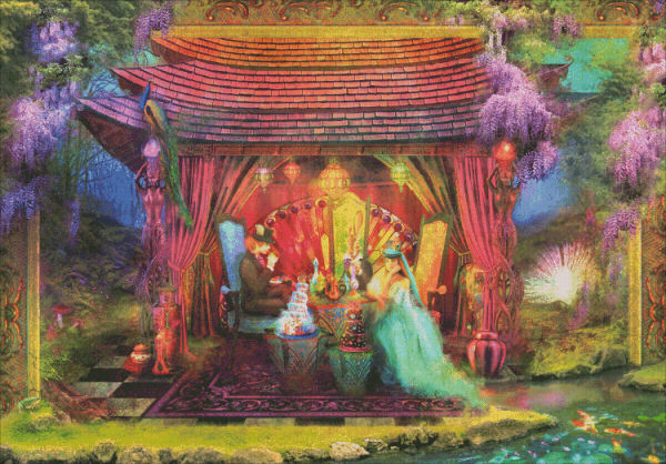 A Mad Tea Party Cross Stitch by Aimee Stewart
