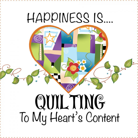 Art Panel 6in Happiness Quilting
