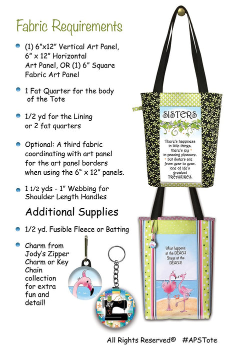 Jodys Fun Shoulder Strap Art Panel Tote Bag