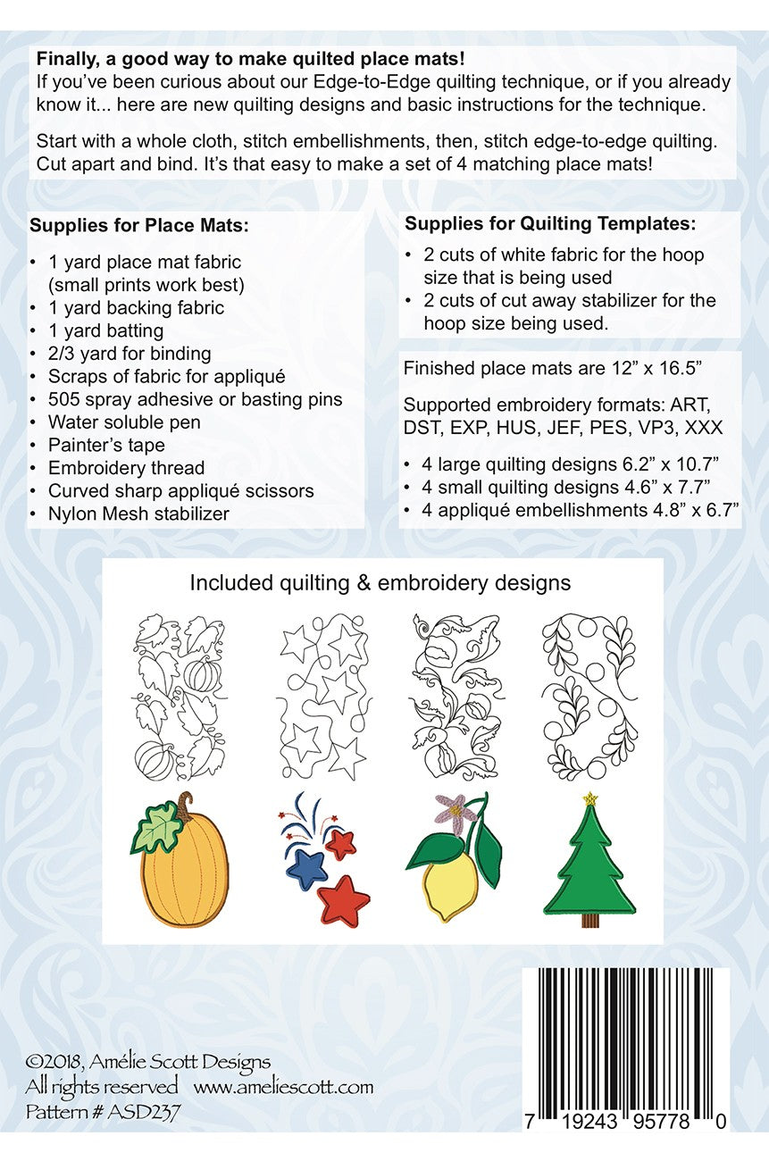 Seasonal Place Mats 2
