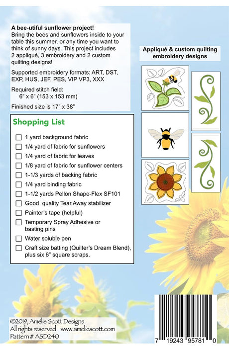 Bee-Utiful Sunflower Runner