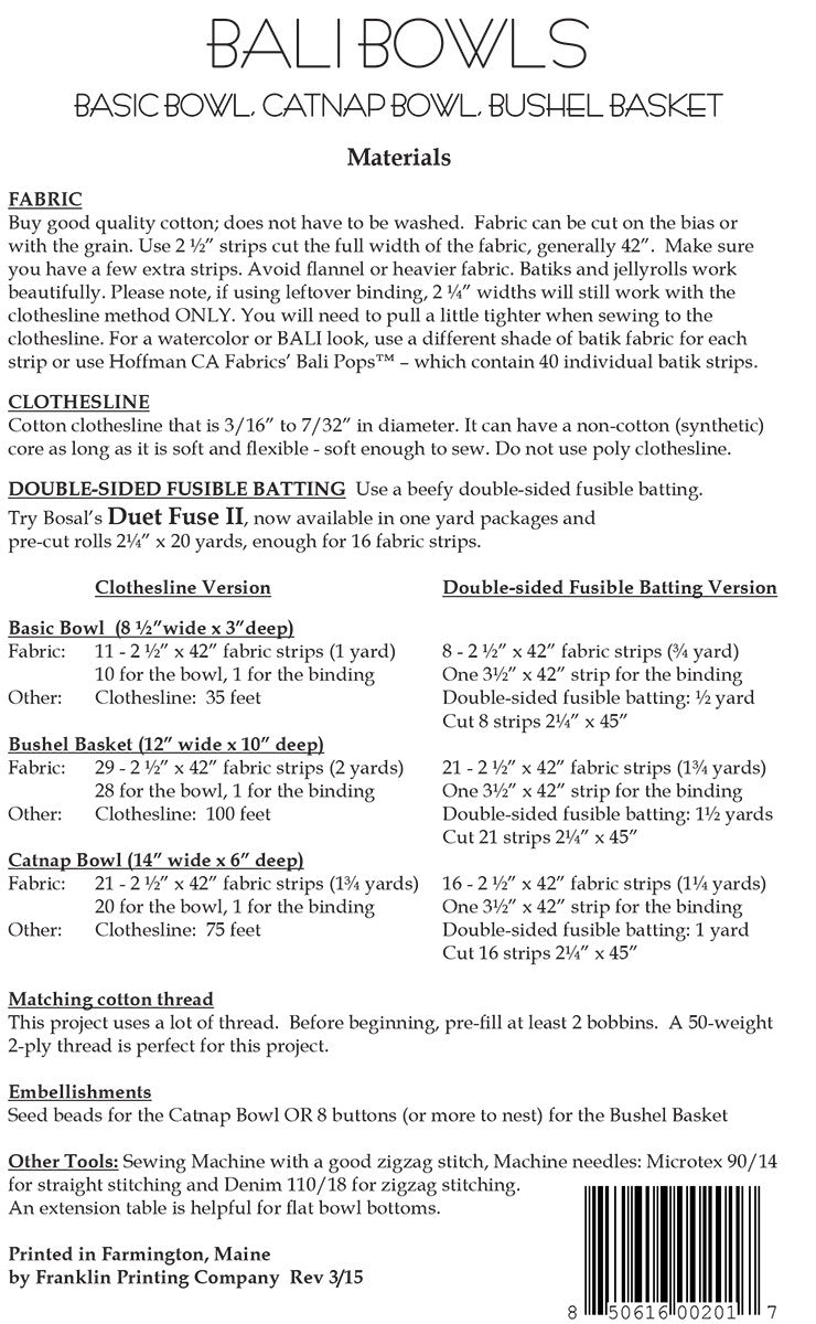 Bali Bowls - Fabric Covered Clothesline Crafts