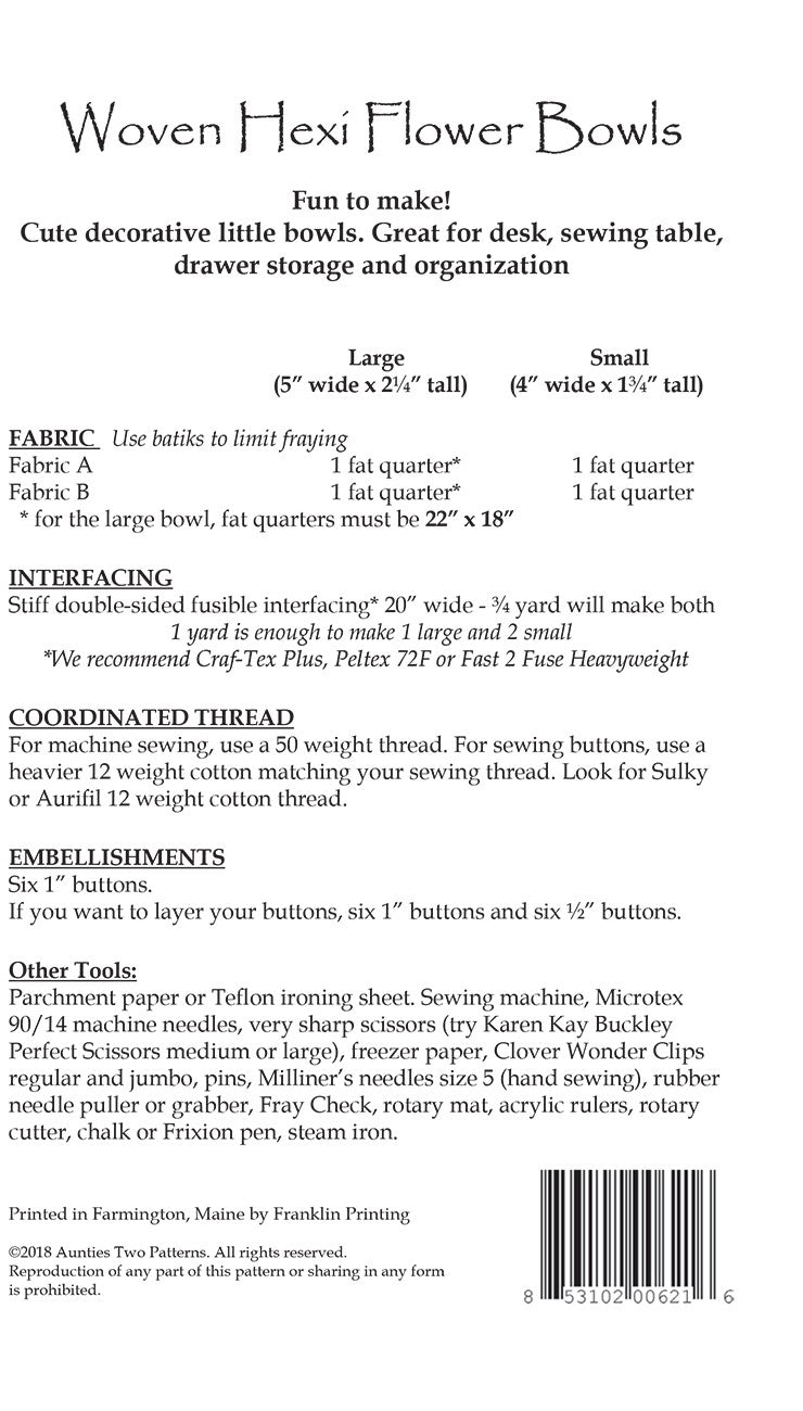 Woven Hexie Flower Bowls