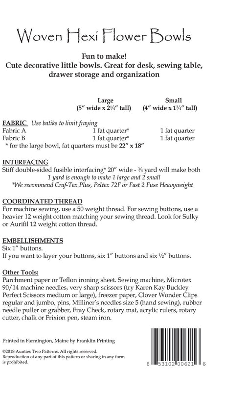 Woven Hexie Flower Bowls