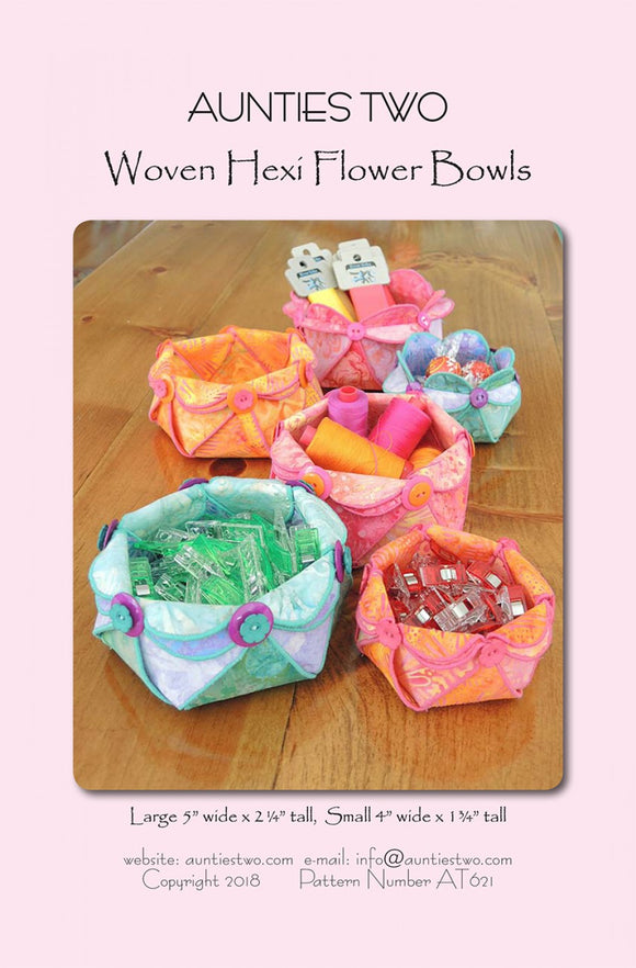 Woven Hexie Flower Bowls