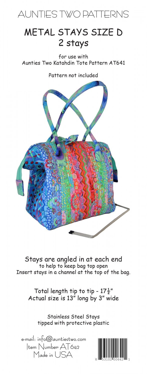 Metal Stays Size D Katahdin Tote