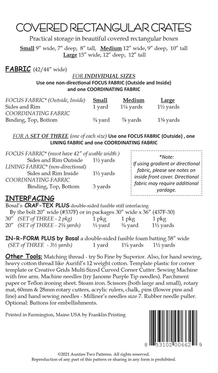 Covered Rectangular Crates