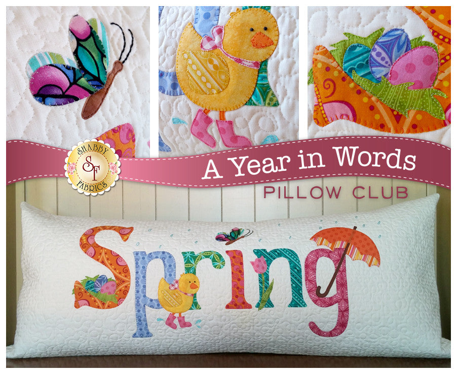 A Year In Words Pillows - Spring