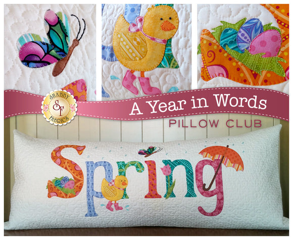 A Year In Words Pillows - Spring
