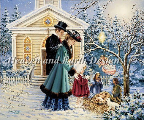 A Christmas Prayer Cross Stitch By Dona Gelsinger