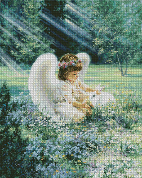 Angels Care Cross Stitch By Dona Gelsinger