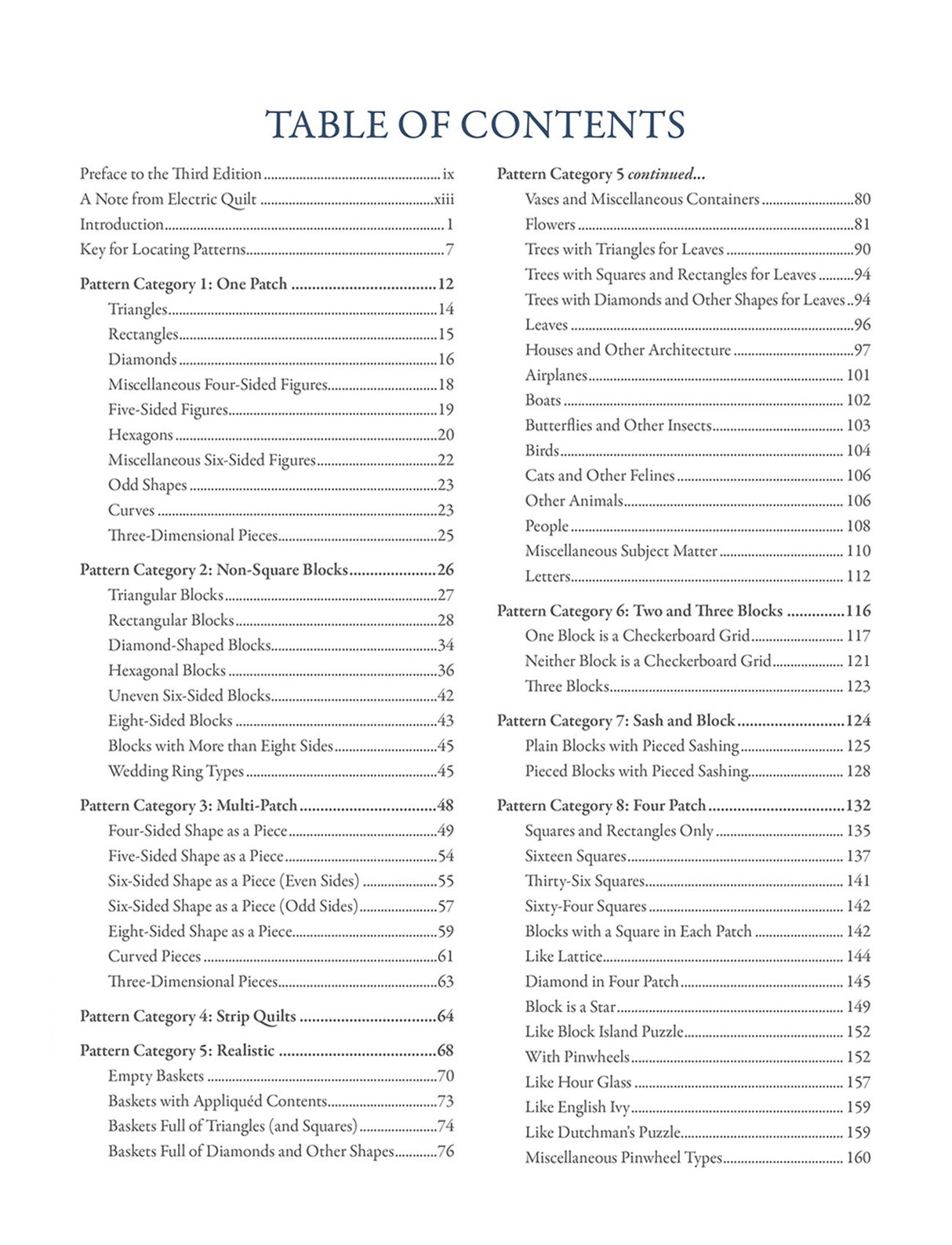 Encyclopedia of Pieced Quilt Patterns (Third Edition)