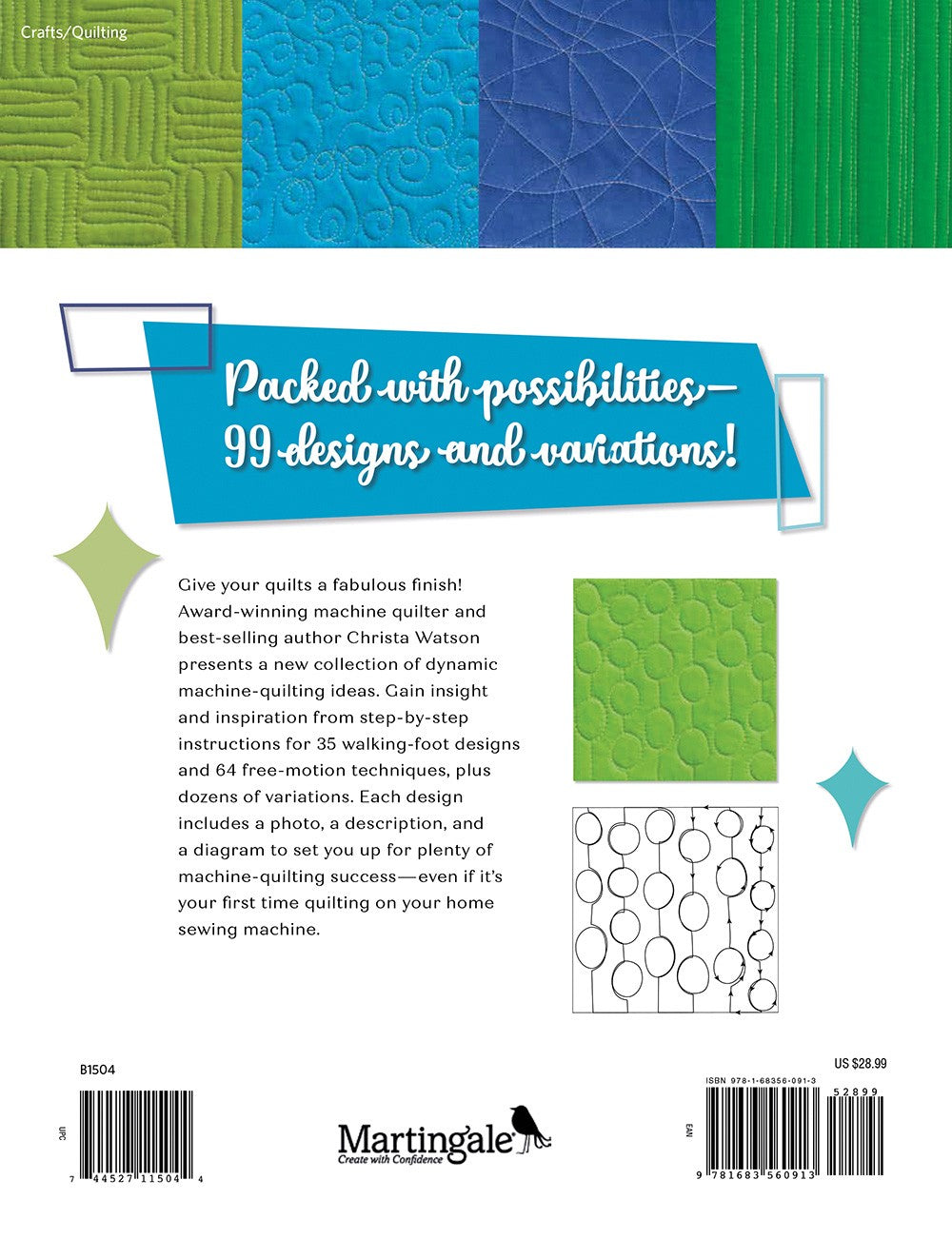 99 Machine Quilting Designs Ideas for Walking Foot & Free Motion Quilting