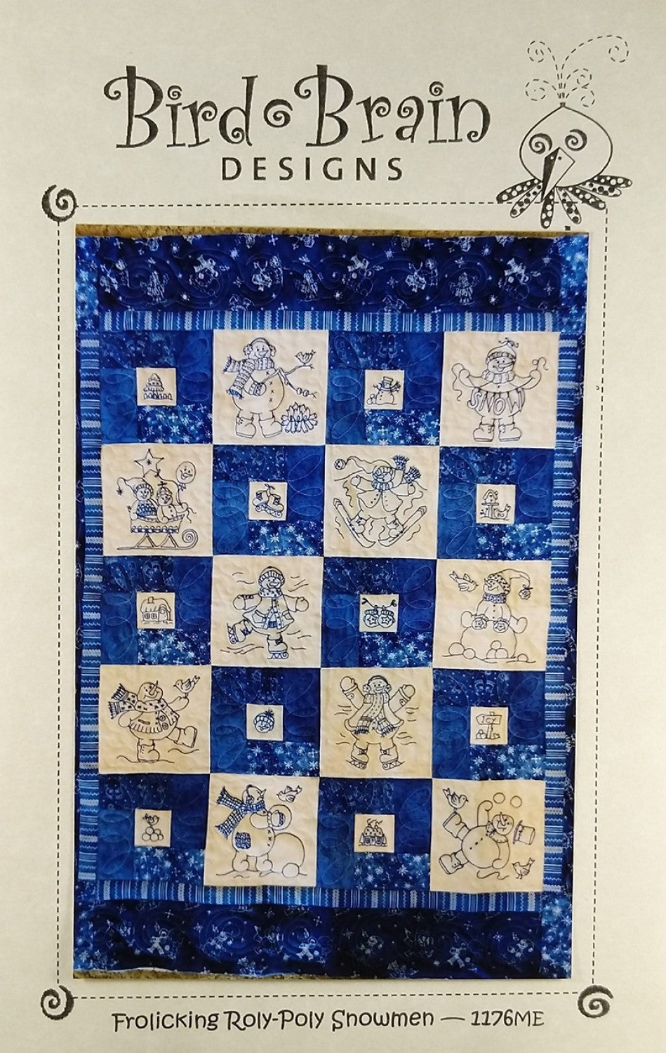 Frolicking Roly-Poly Snowmen Machine Embroidery