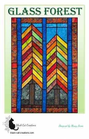 Glass Forest Quilt Pattern by Black Cat Creations