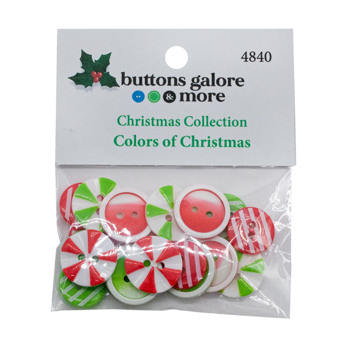 Colors of Christmas Buttons by Buttons Galore