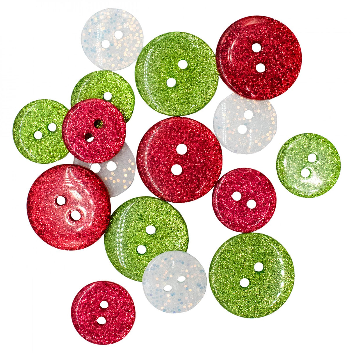 Santa's Sparkle Buttons by Buttons Galore