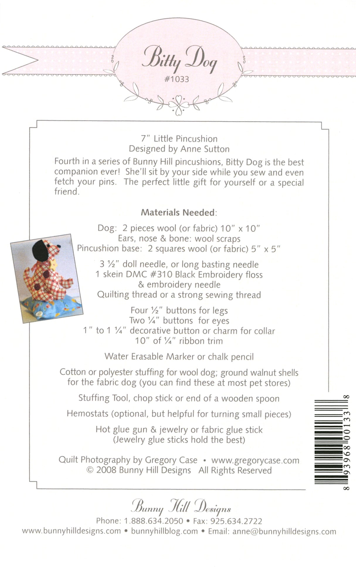 Bitty Dog Pincushion