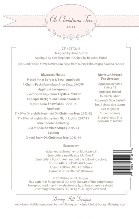 Oh Christmas Tree Bunny Hill Mini Pattern